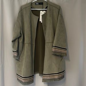 BNWT Zara Faux Suede Jacket